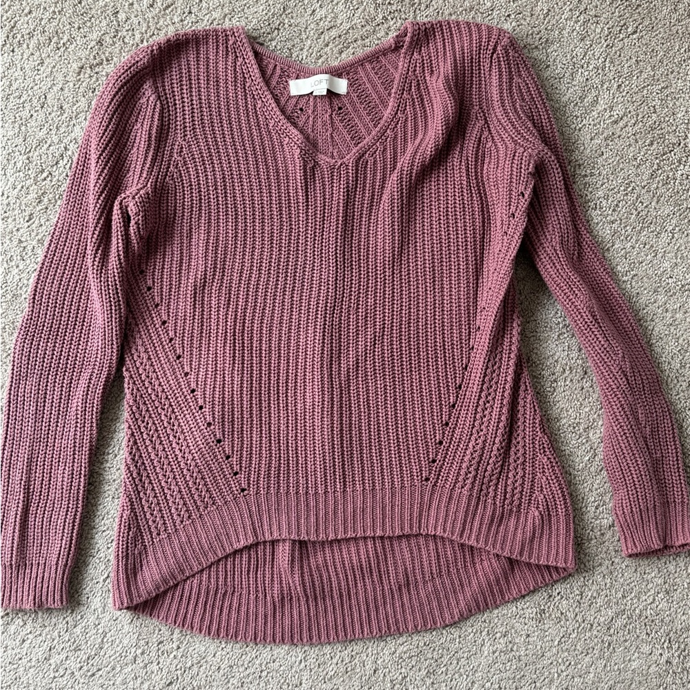 LOFT Mauve Knit Sweater